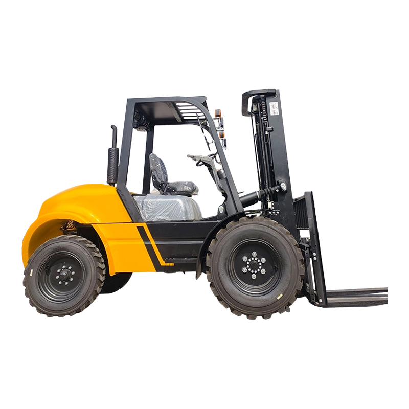 Truk Forklift Off-road Forklift Diesel Segala Medan 3,5 Ton dengan Tiang Tiga 4,8m